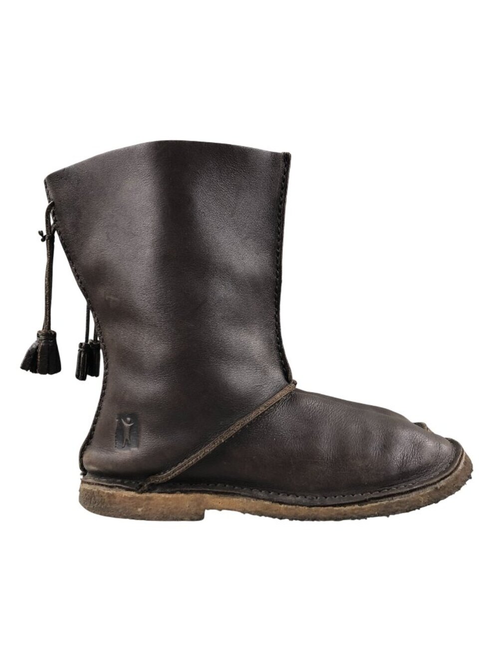 Baffin Women's Size 8 Indie Dark Brown Leather Closed Toe Mid Calf Tassel Boots